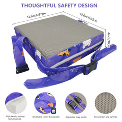 Yeroly booster seat safety belts secure positioning on chairs