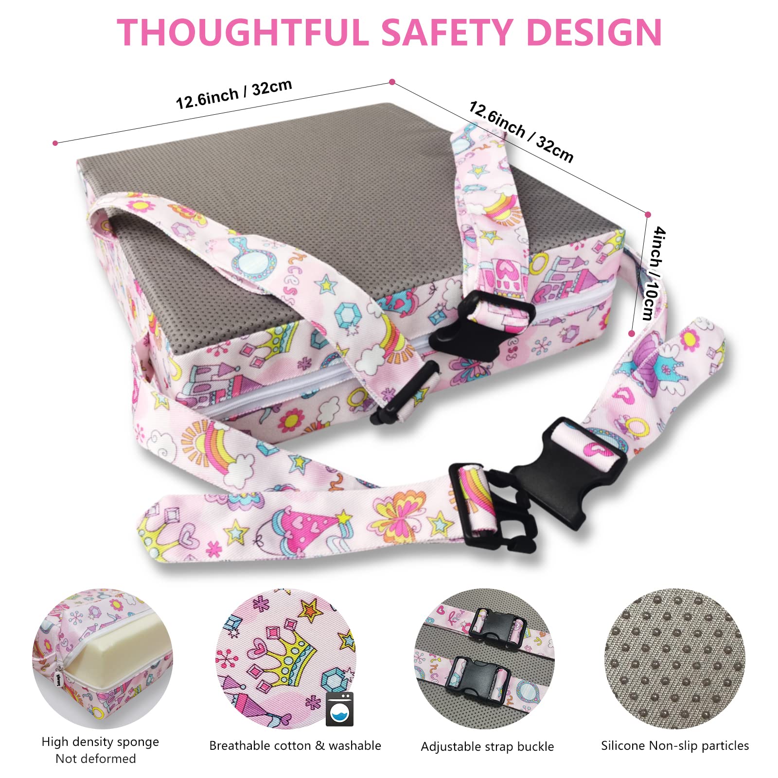 Yeroly Detachable Soft-Cover Booster Seat, easy cleaning after meals