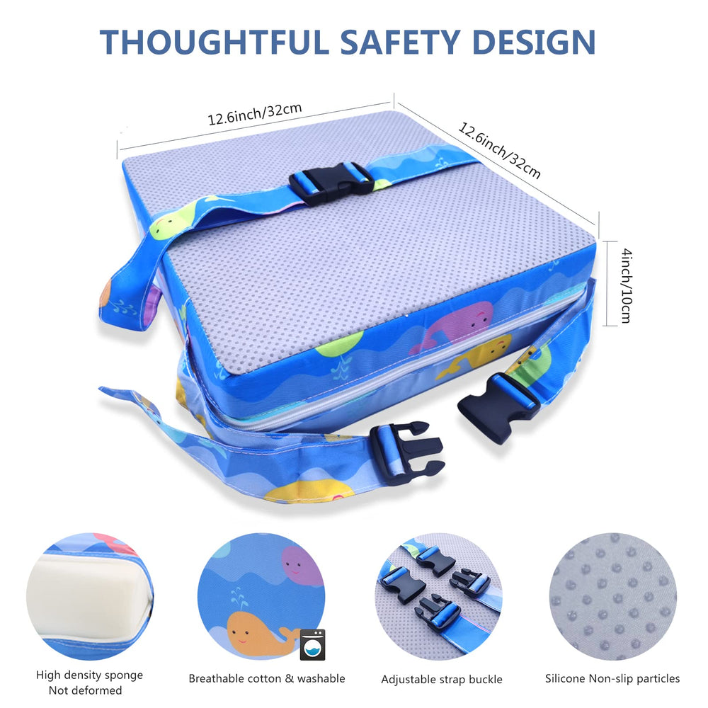 Yeroly booster seat with detachable soft cover for easy cleaning