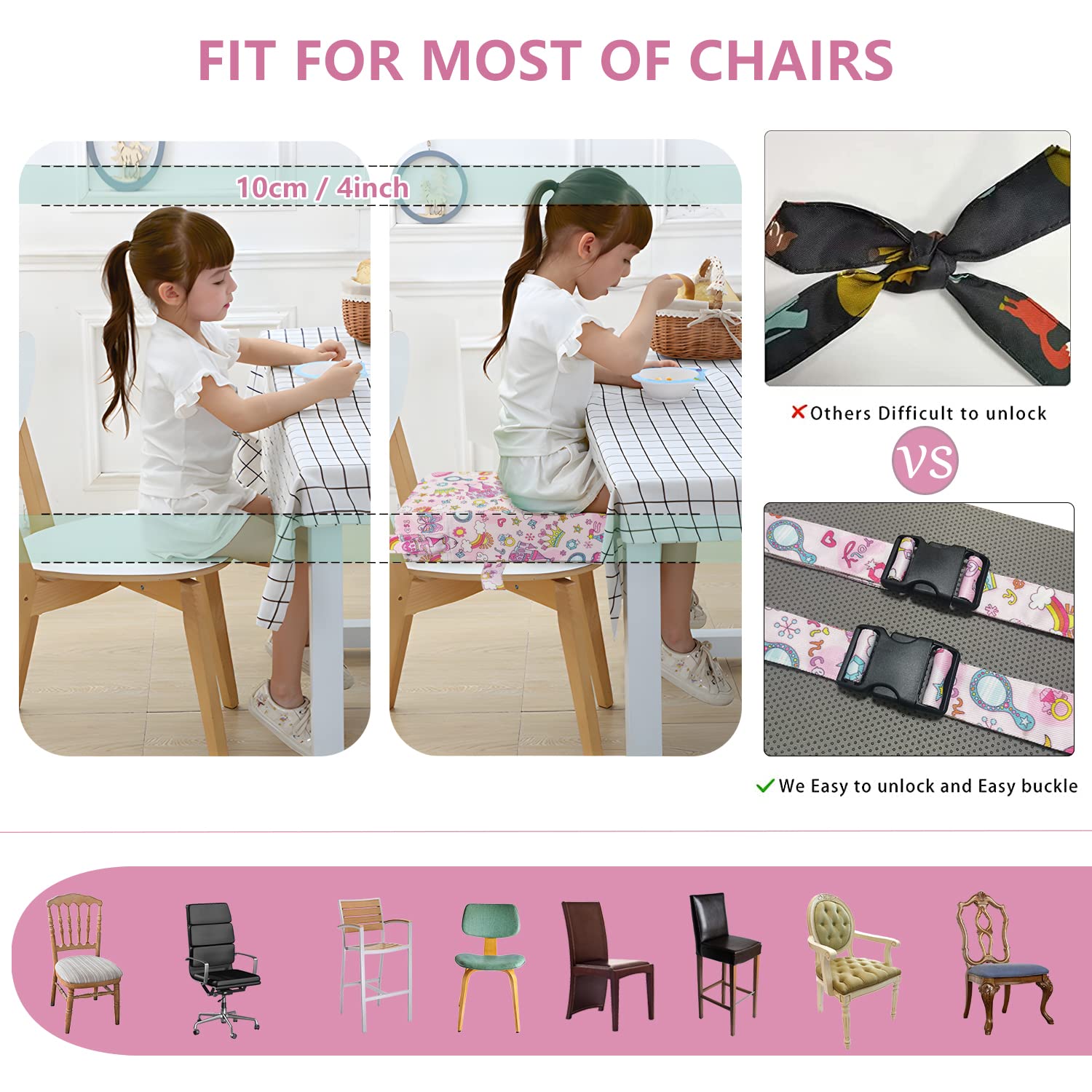 Yeroly Portable booster seat for travel and restaurants