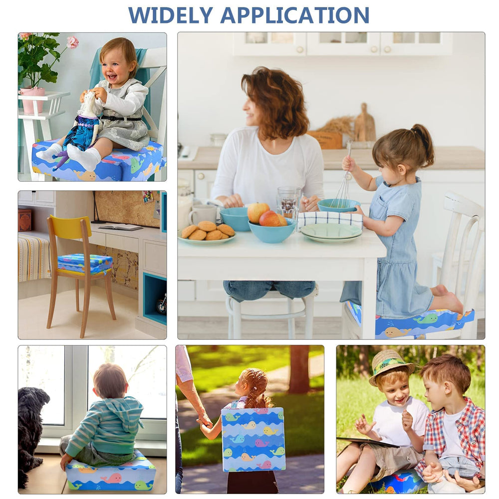 Yeroly booster seat with safety straps and non-slip base for secure seating