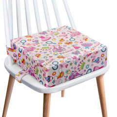 Yeroly Toddler Booster Seat at dining table, compact 4in height for stable meals