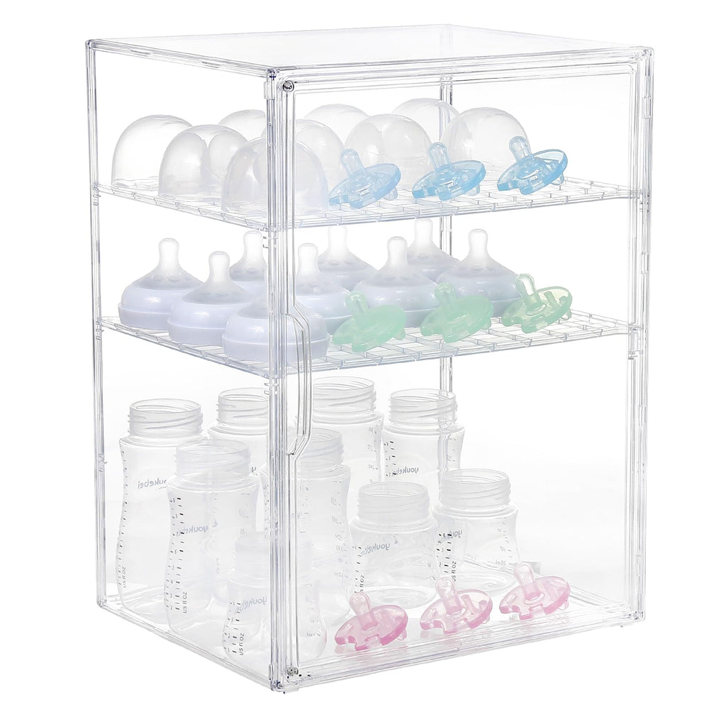 YESGIRL 3-Tier Bottle Organizer keeps bottles neatly organized and accessible