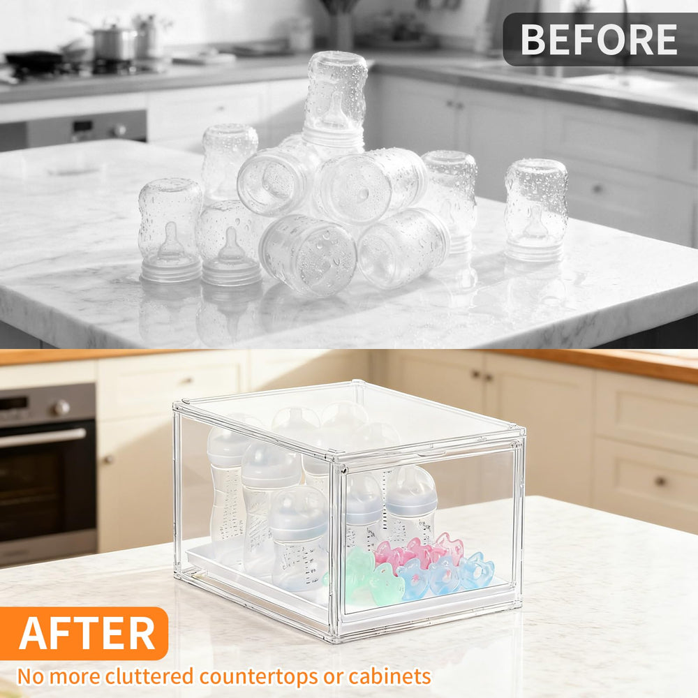 YESGIRL bottle organizer with nipples storage, designed for tidy pump parts.