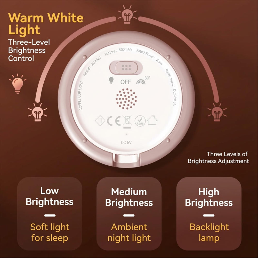 Yesinaly coffee cup night light design adds adorable decor to desks and bedrooms
