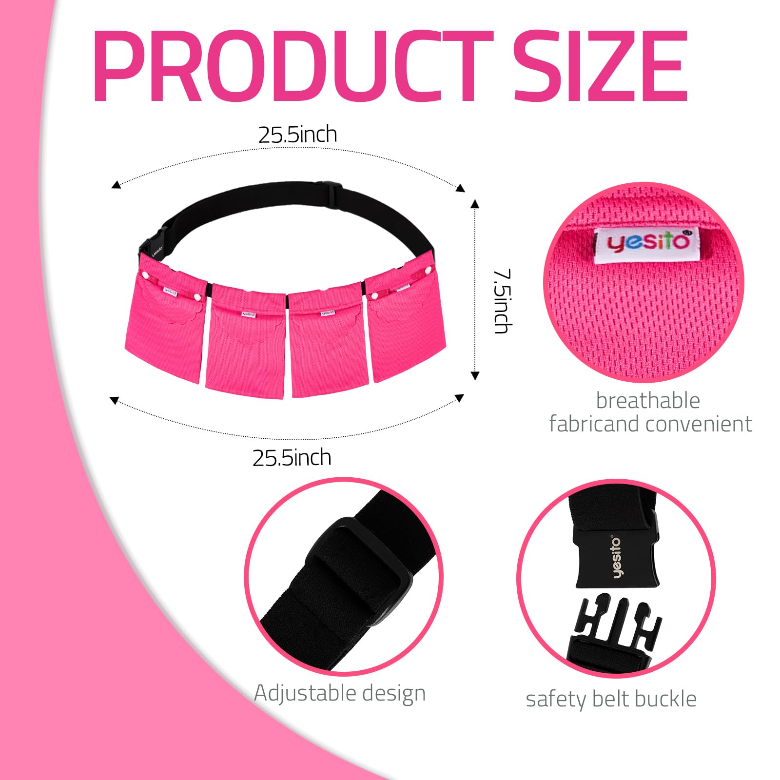 Yesito adjustable elastic band provides freedom of movement while bottles stay secure.