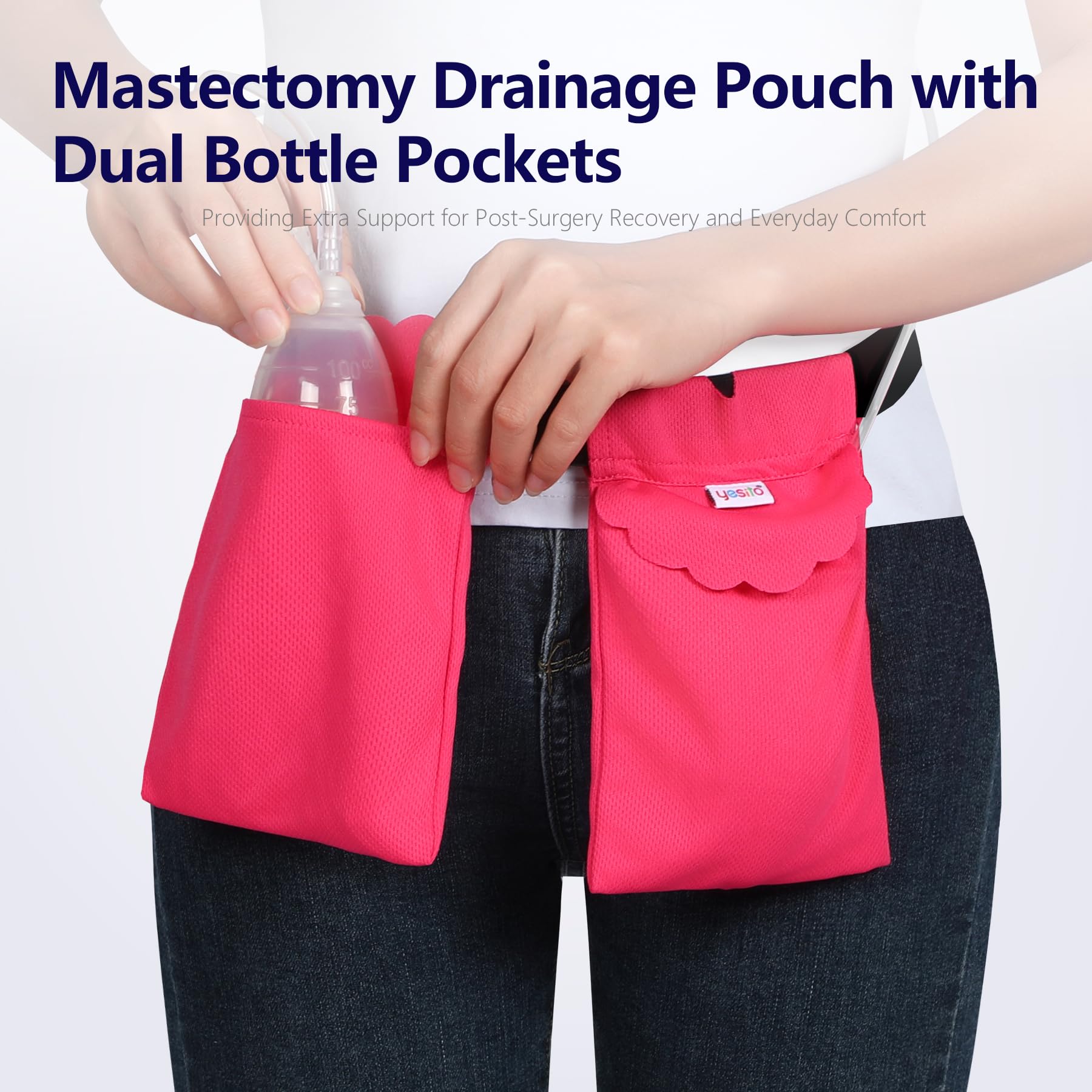 Yesito dual-drain bottle pockets help separate bottles for flexible use.