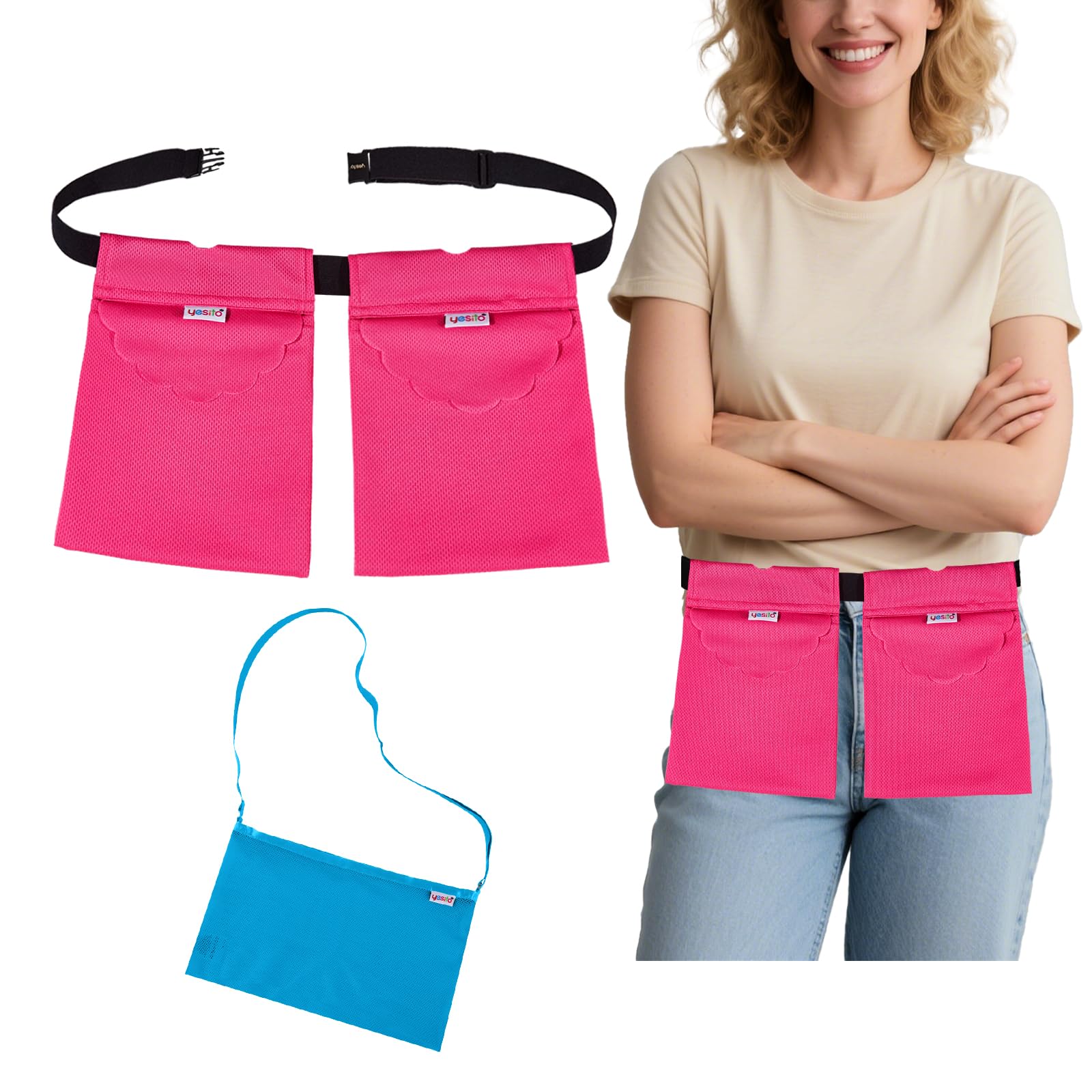 Yesito mastectomy drainage pouch designed for secure bottle storage and gentle body support.