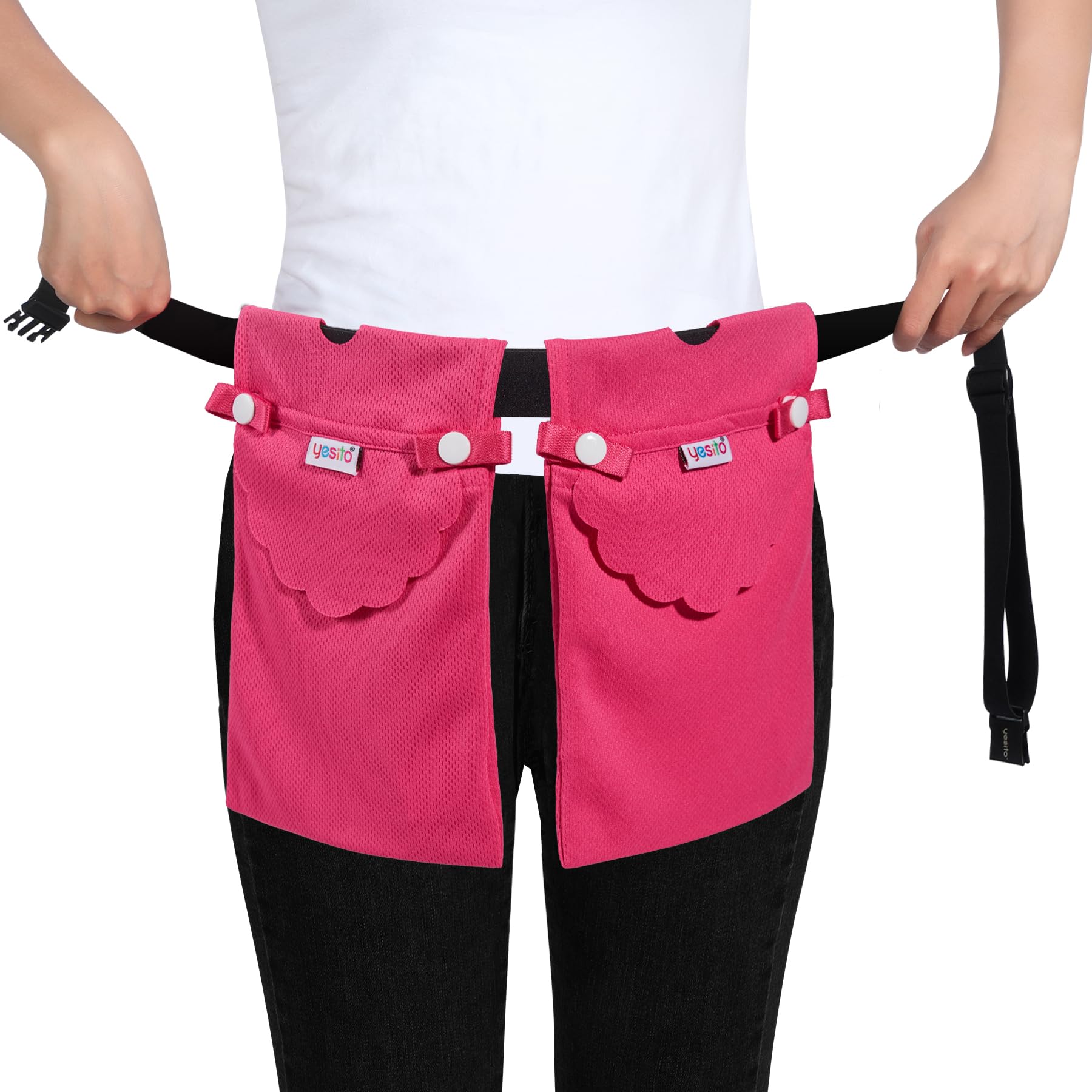 Yesito waist belt drainage pouch with dual pockets keeps drains organized during daily activities.