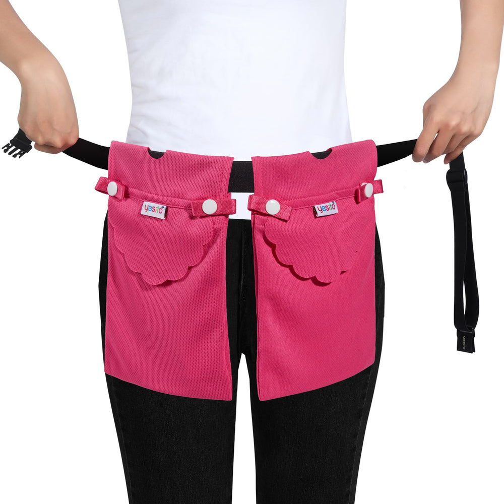 Yesito waist belt drainage pouch with dual pockets keeps drains organized during daily activities.