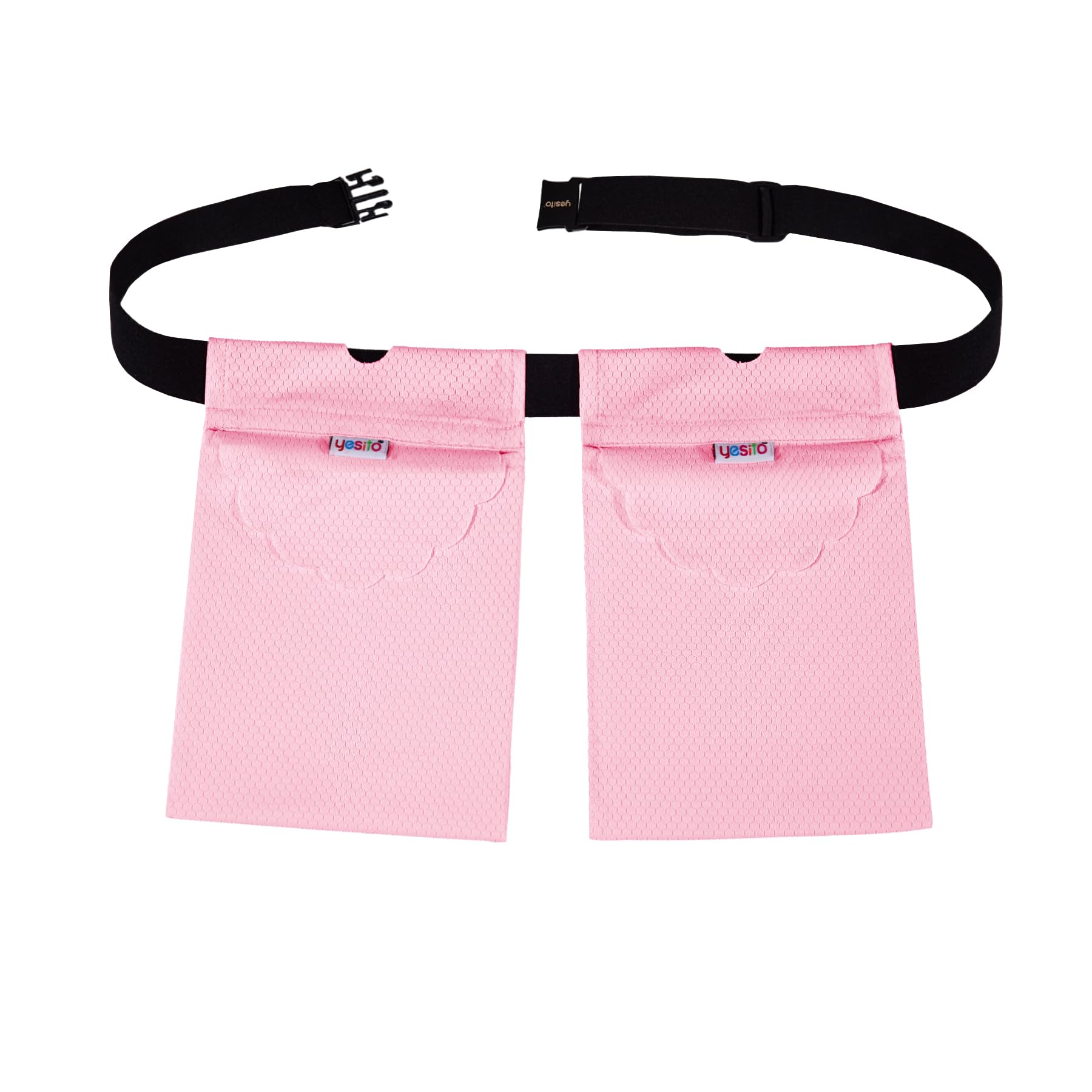 Yesito mastectomy drainage pouch shows dual drain bottle pockets for organization