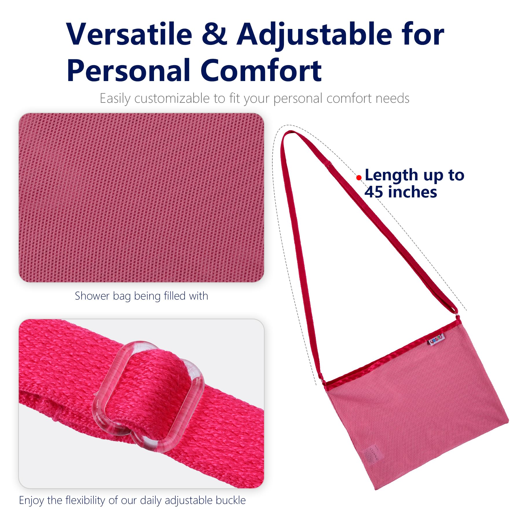 Yesito quick-dry materials help ready for next use after showers.