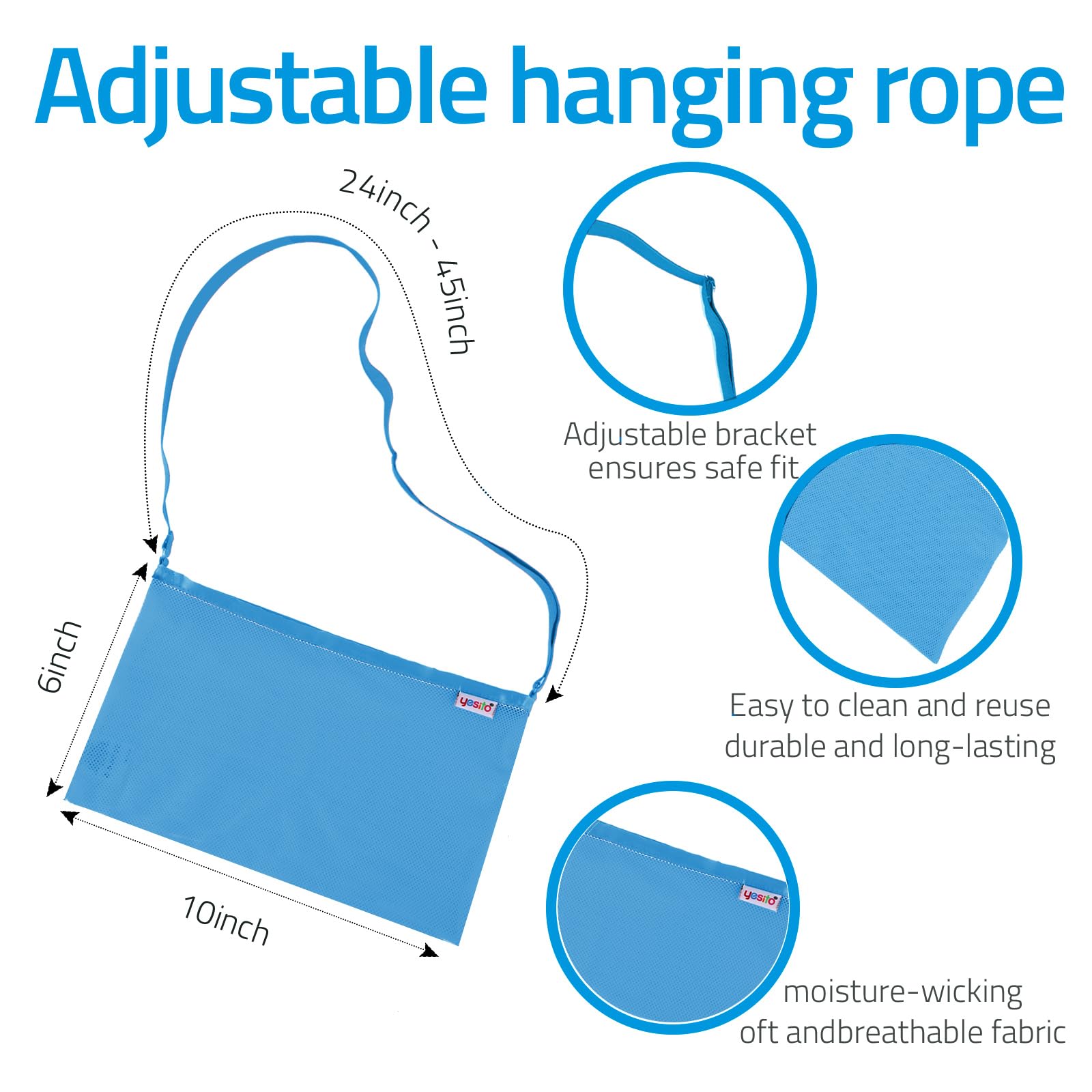 Yesito shower bag included for easy cleaning after use