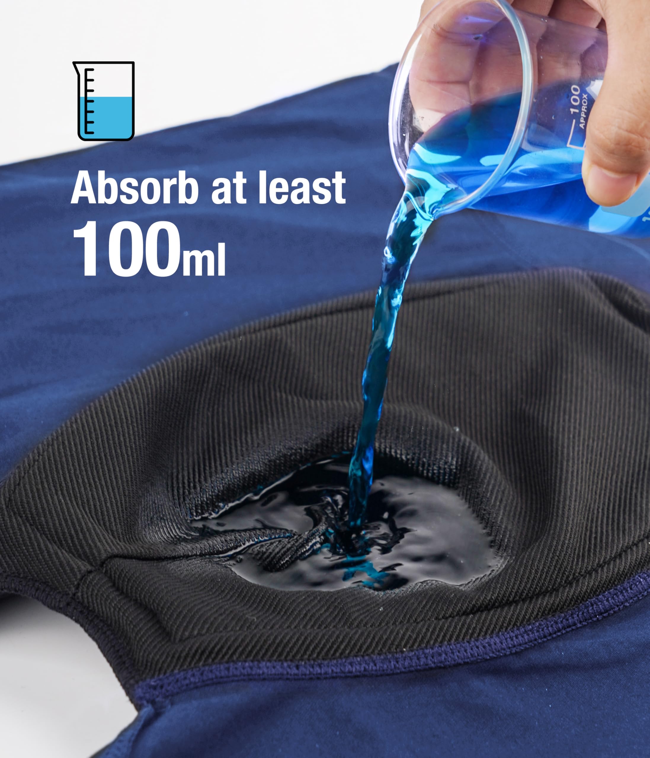 YESWEL four-layer design provides moisture management with a breathable outer cotton layer.
