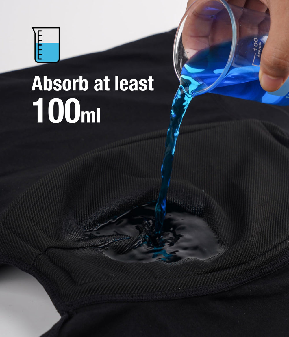 YESWEL four-layer protection underwear keeps moisture away while remaining breathable.