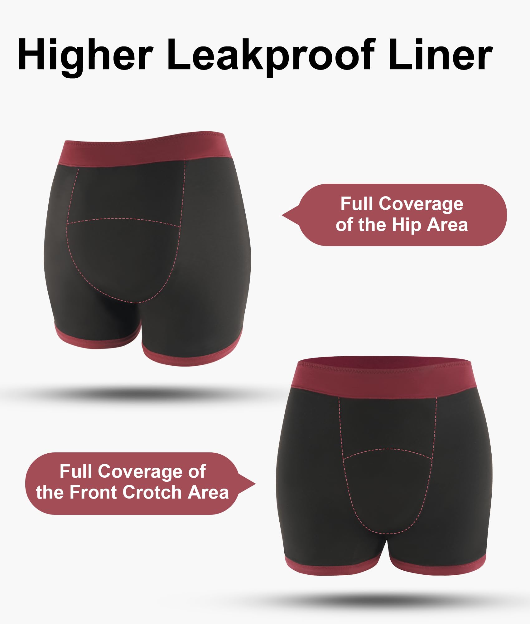 YESWEL high-waist detail shows full coverage for confident wear.