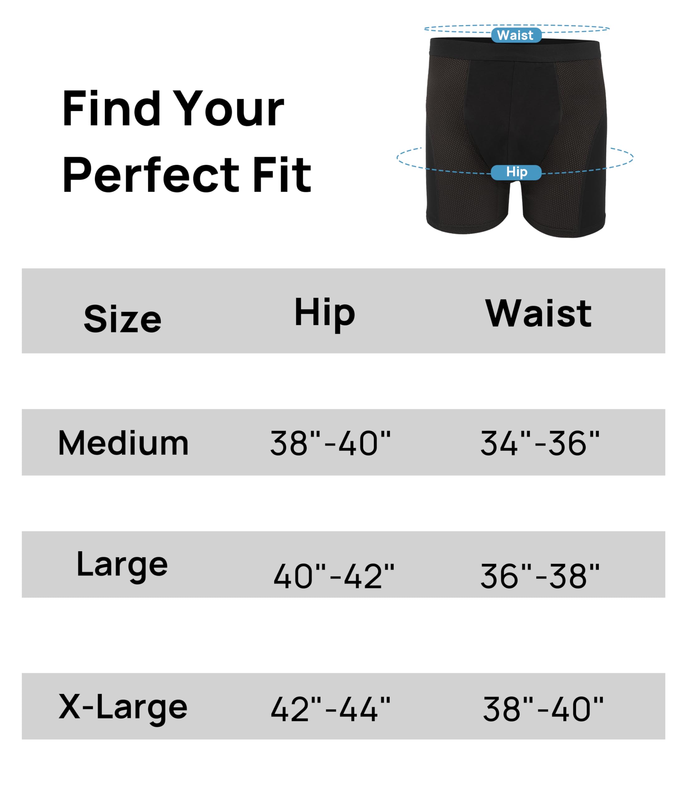 YESWEL athletic underwear maintains regular underwear appearance with protective support.