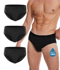 YESWEL men's incontinence underwear black XL pack for discreet daily wear.