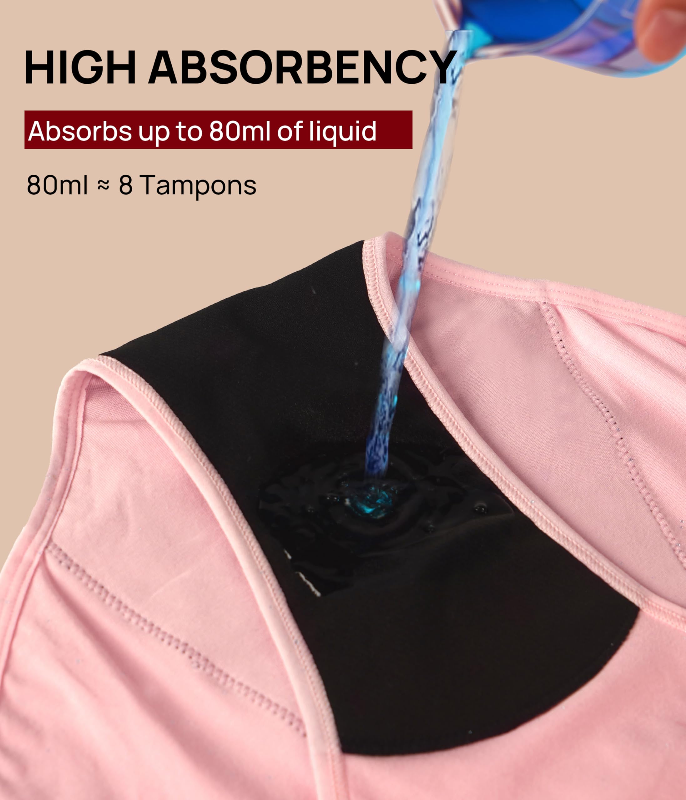 YESWEL washable and reusable underwear reduces disposable pads.
