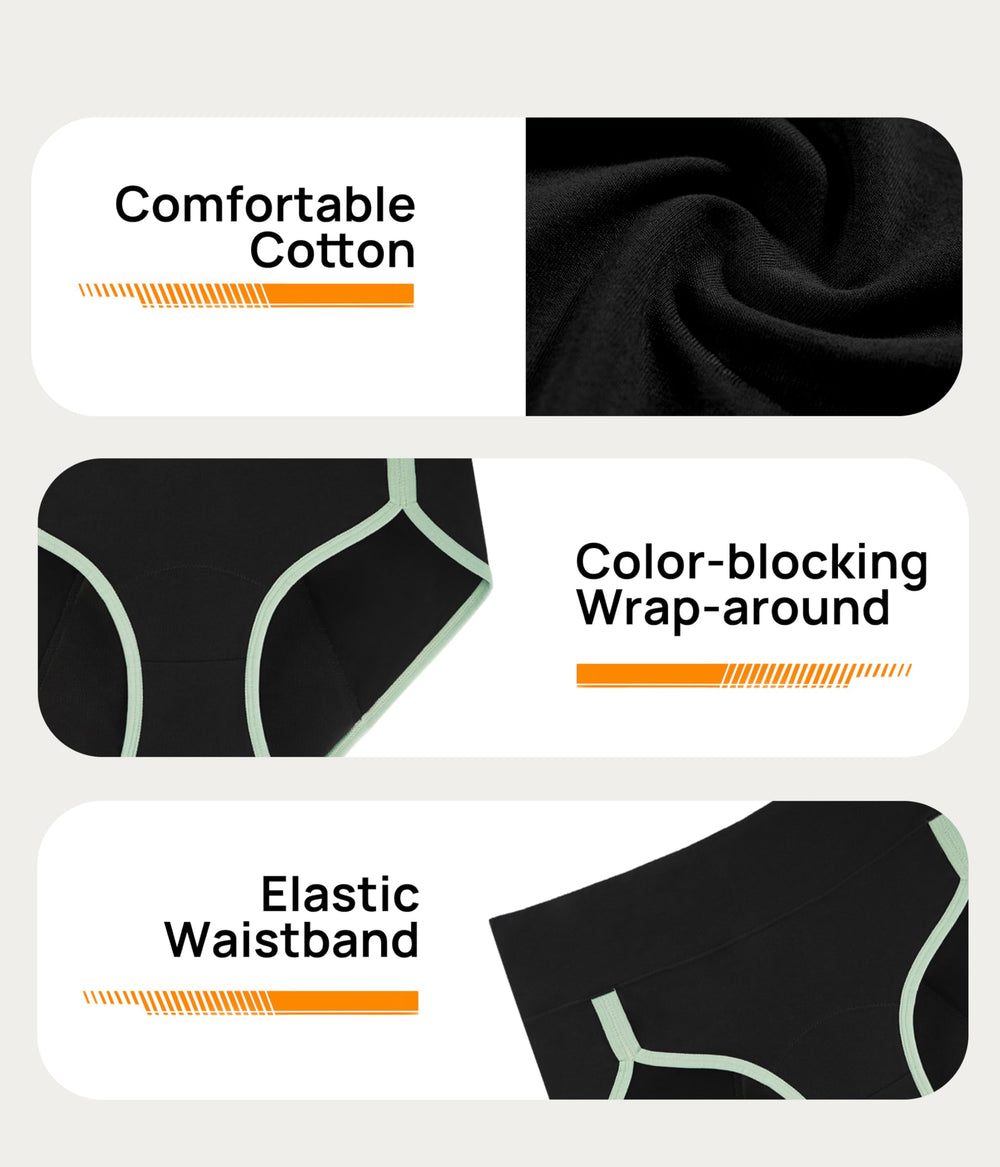 YESWEL underwear featuring color-block seams for fashion-forward sport style.