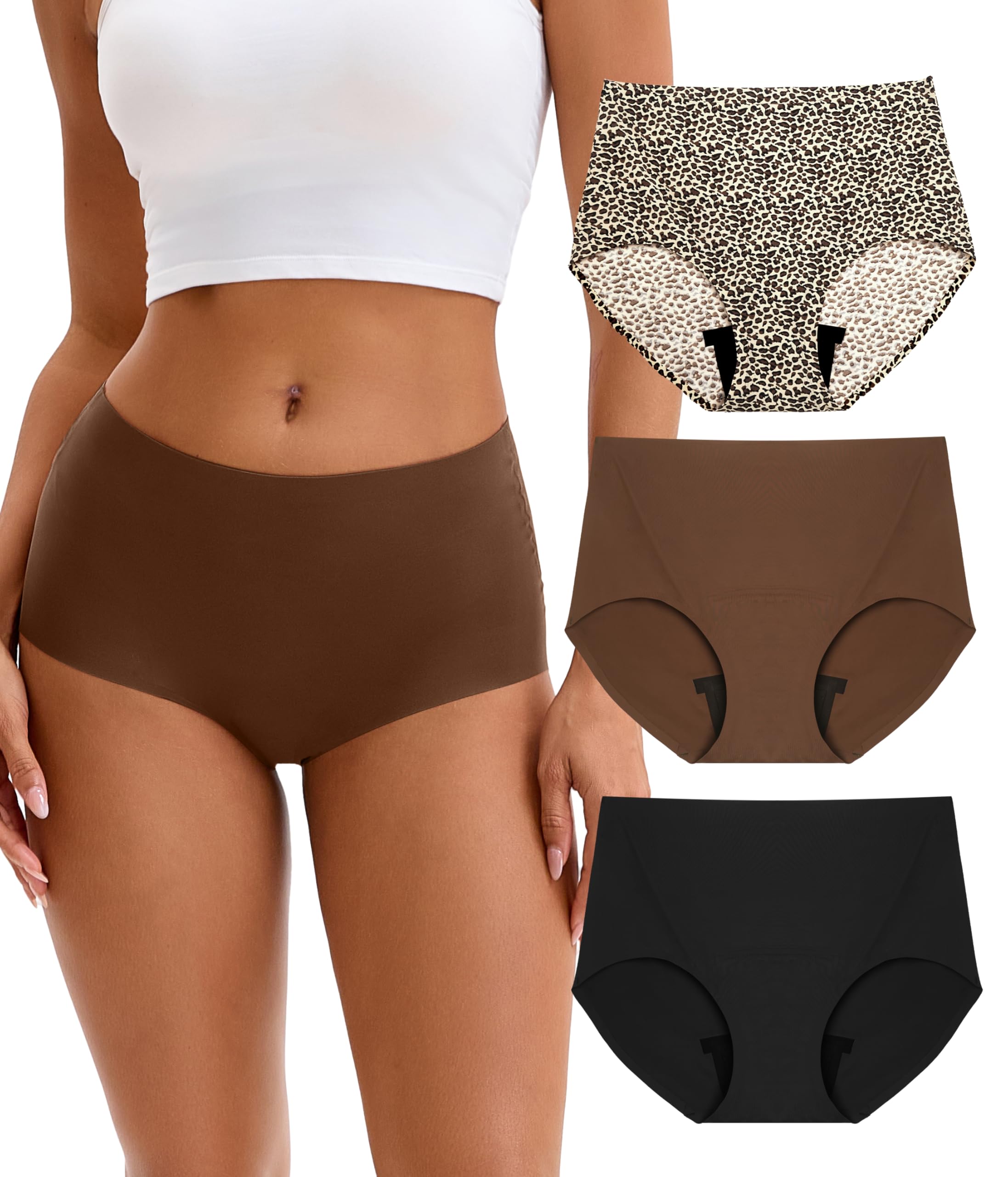 YESWEL leopard-print seamless underwear for daily wear