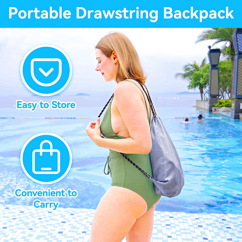 YESYBC drawstring backpack keeps carrier and wet gear organized.