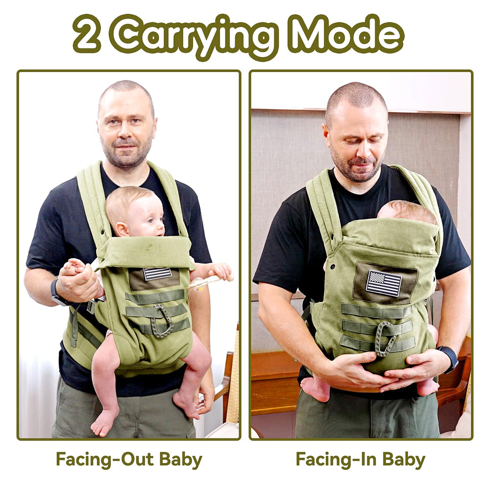 YESYBC carrier demonstrates inward and outward facing positions for versatility.