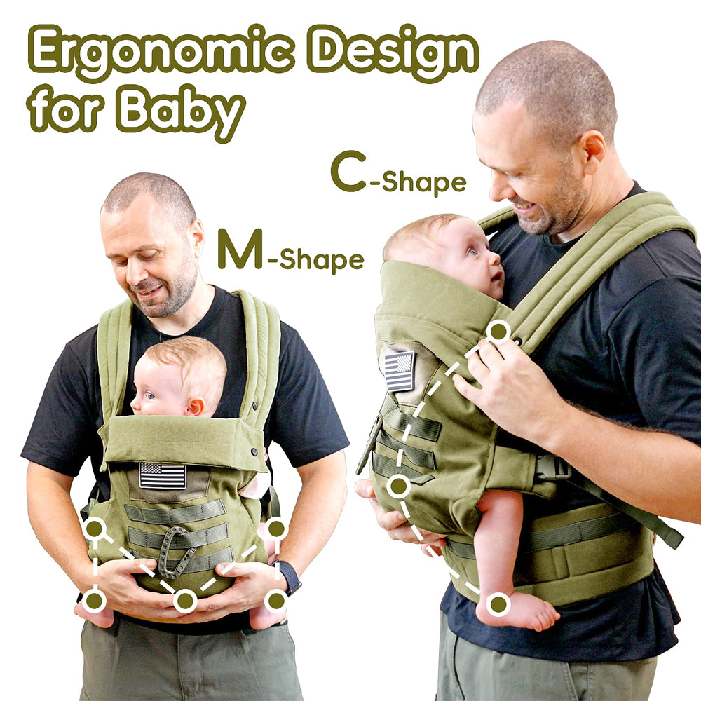 YESYBC soft cotton green carrier resting against skin-friendly fabric.