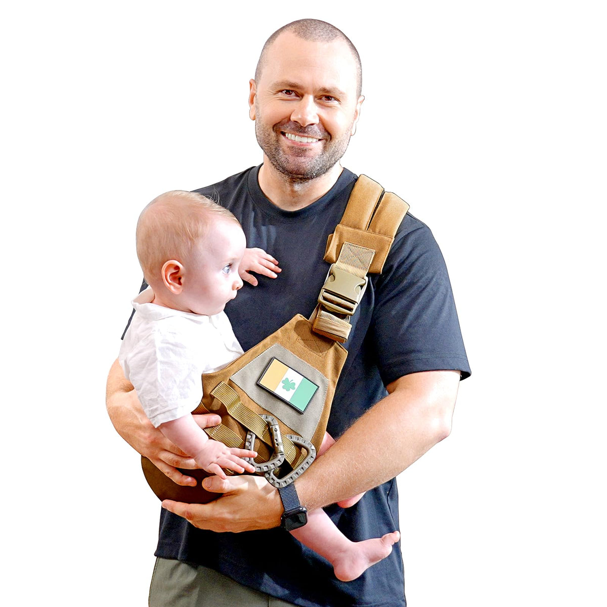 YESYBC Baby Sling Carrier front view for compact, ready-to-travel wear.