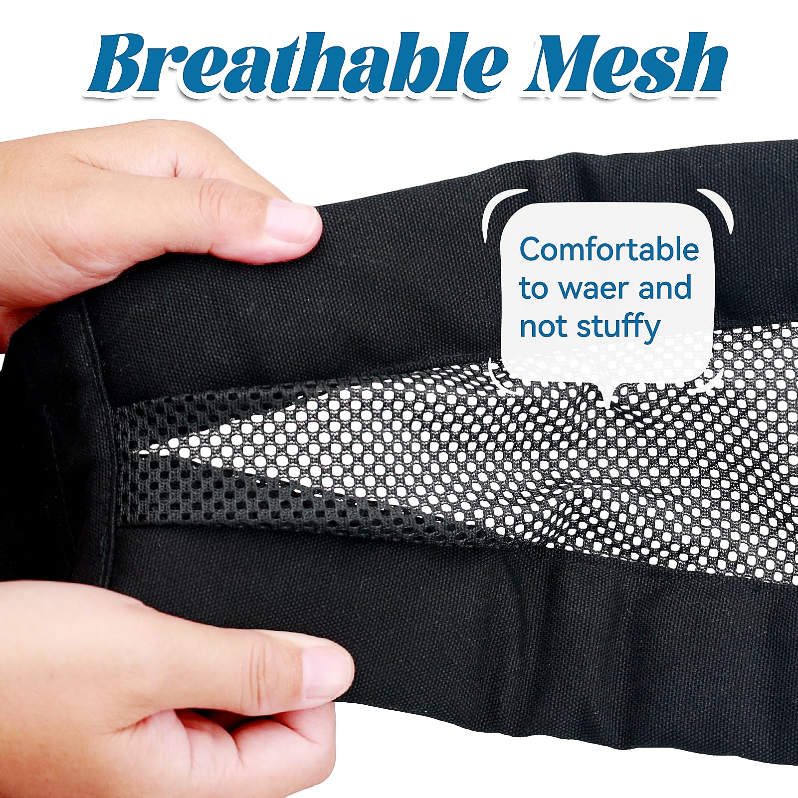 YESYBC mesh-shoulder straps promote airflow and comfort.