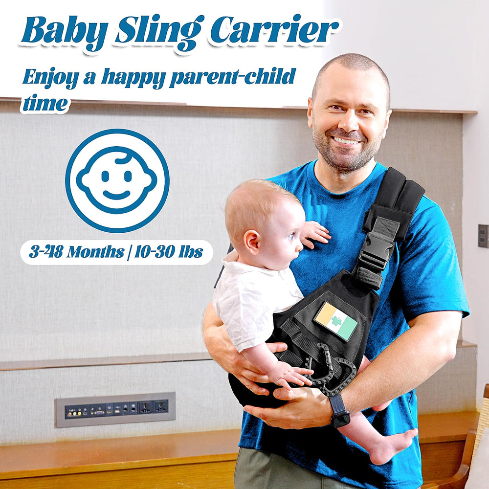 YESYBC baby sling carrier side view highlights compact everyday use.