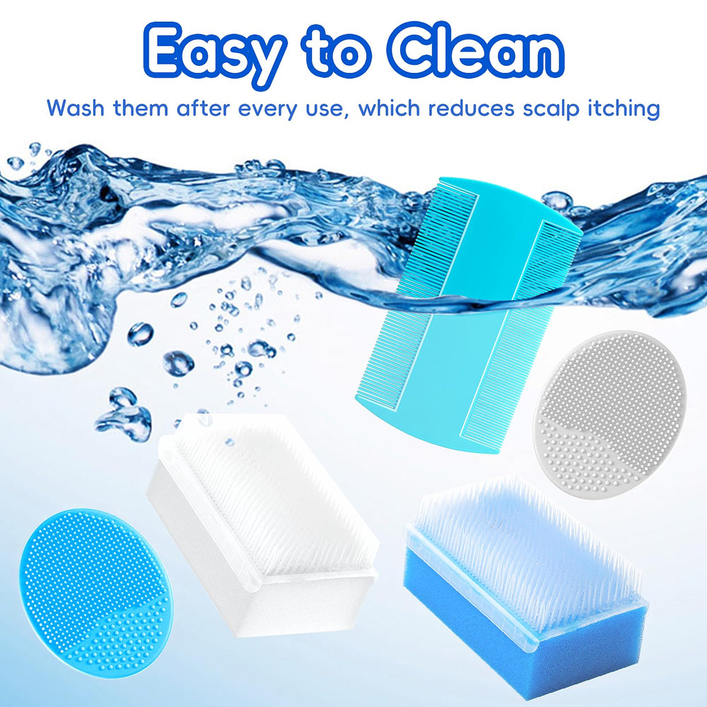 Yesybc set of five baby grooming pieces in blue.