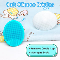 YESYBC two-bristle brushes promote gentle cleansing during bath time.