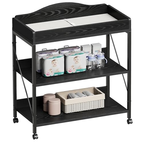 Yetom baby changing table topper offers a stable surface for diaper changes.