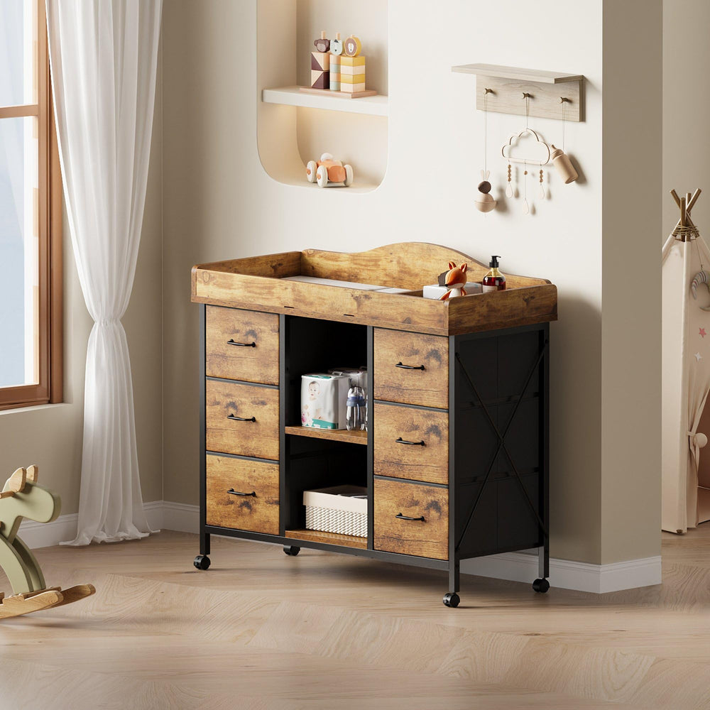 YeTom large storage capacity fits diapers, creams, and outfits neatly.