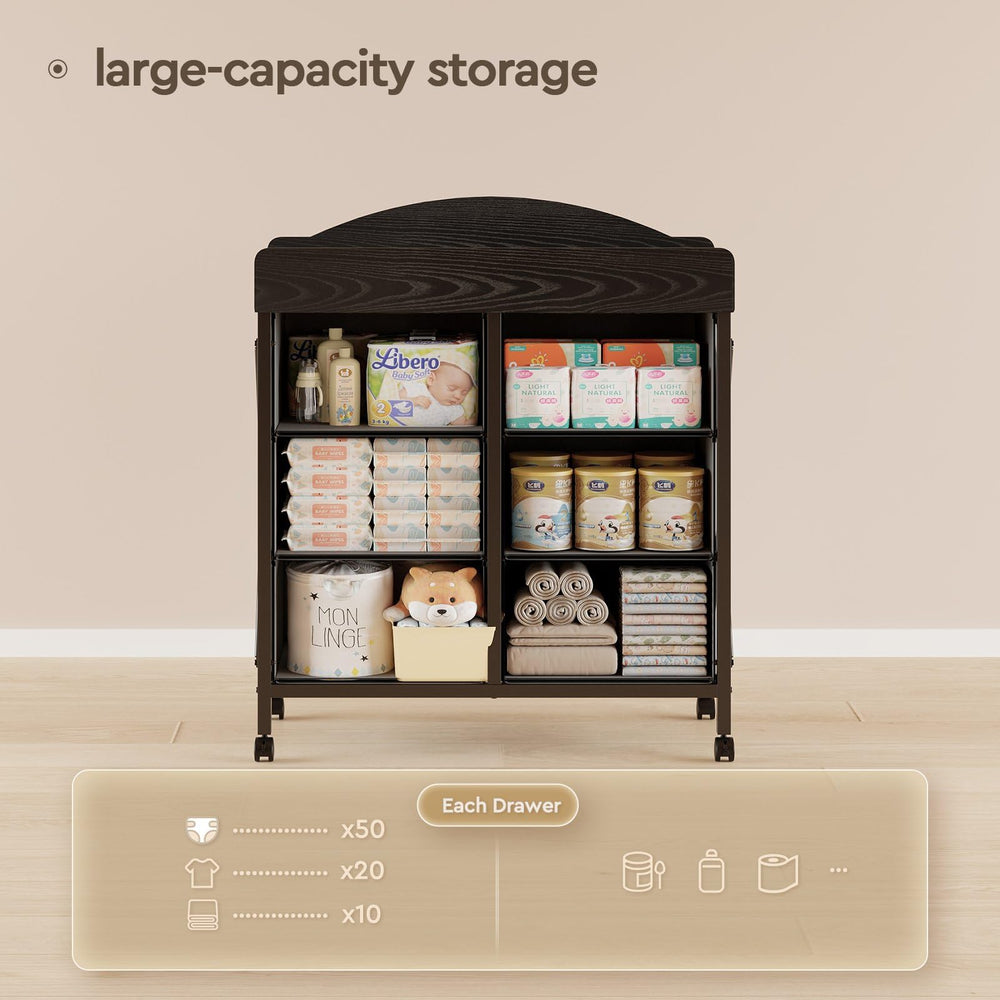 YeTom table on wheels with safety locks moves safely between rooms.