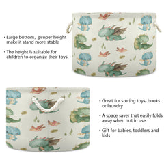 YETTASBIN cotton rope handle basket ideal for toys and books.