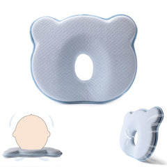 Yevclihds memory foam baby pillow with a cute bear design for infant head support.