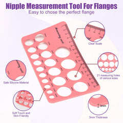 Yewltvep silicone nipple ruler helps flange sizing for comfortable pumping.