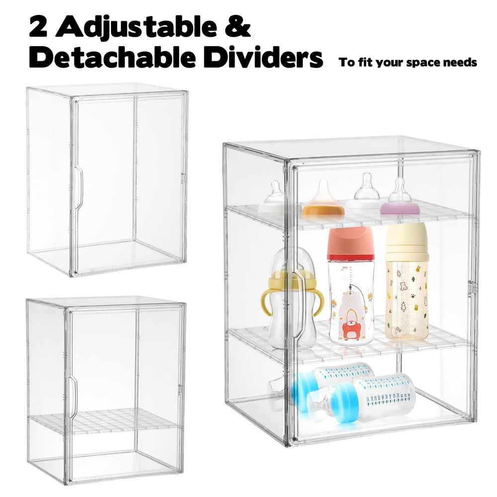 YEXEXINM clear acrylic design provides dust and moisture protection for feeding items