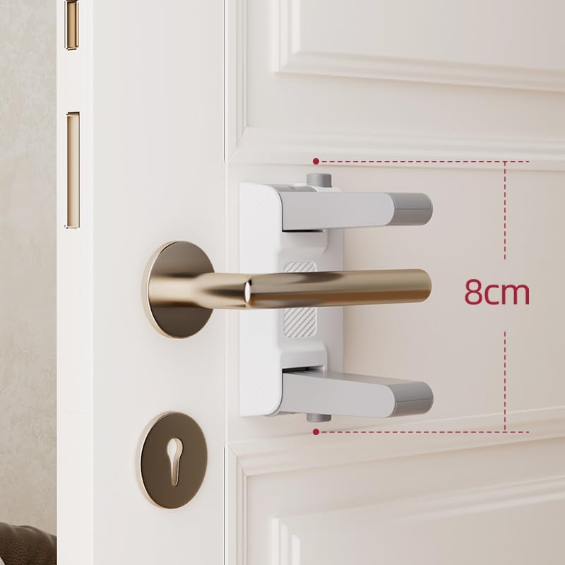 YEYA multi-pack white door lever locks secure multiple doors in a home.