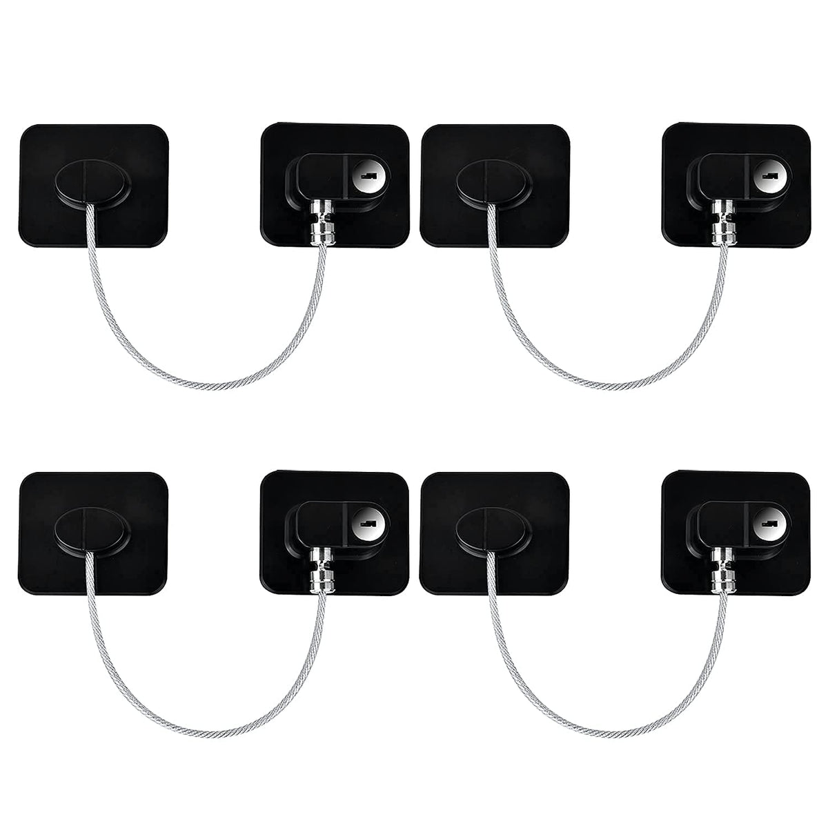 YEYA refrigerator locks 4-pack securing doors to prevent toddler access