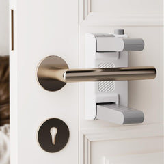 YEYA Upgrade door handle lock on a white universal fit protects curious toddlers.