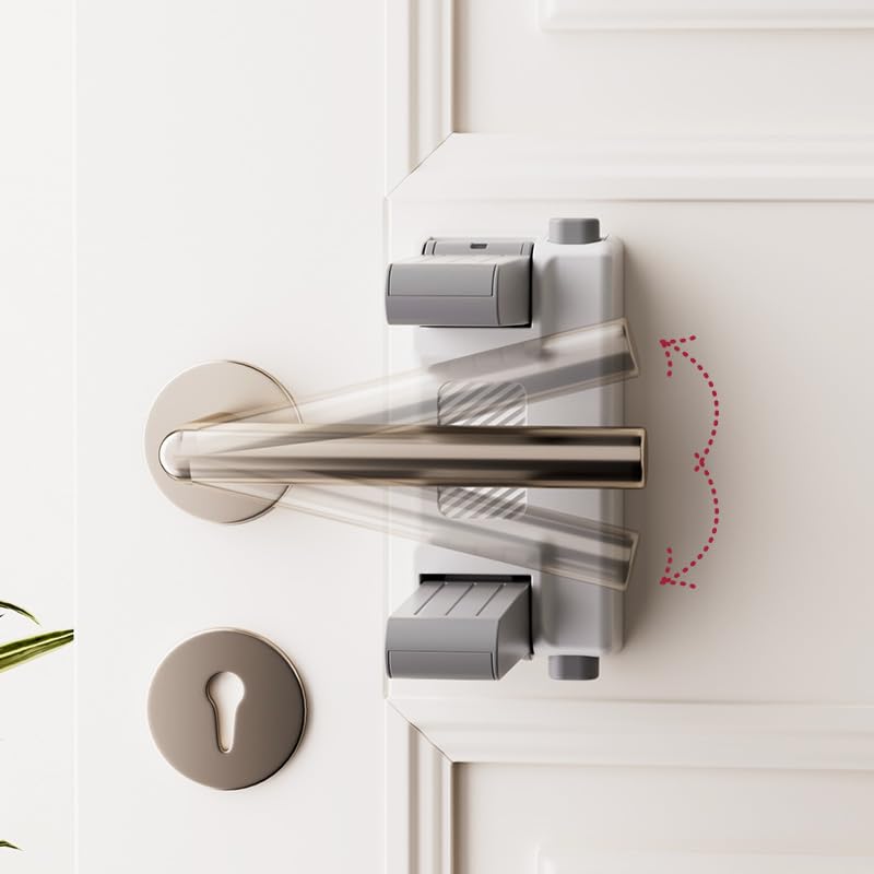 White lever doors with universal-fit YEYA locks demonstrating easy installation.