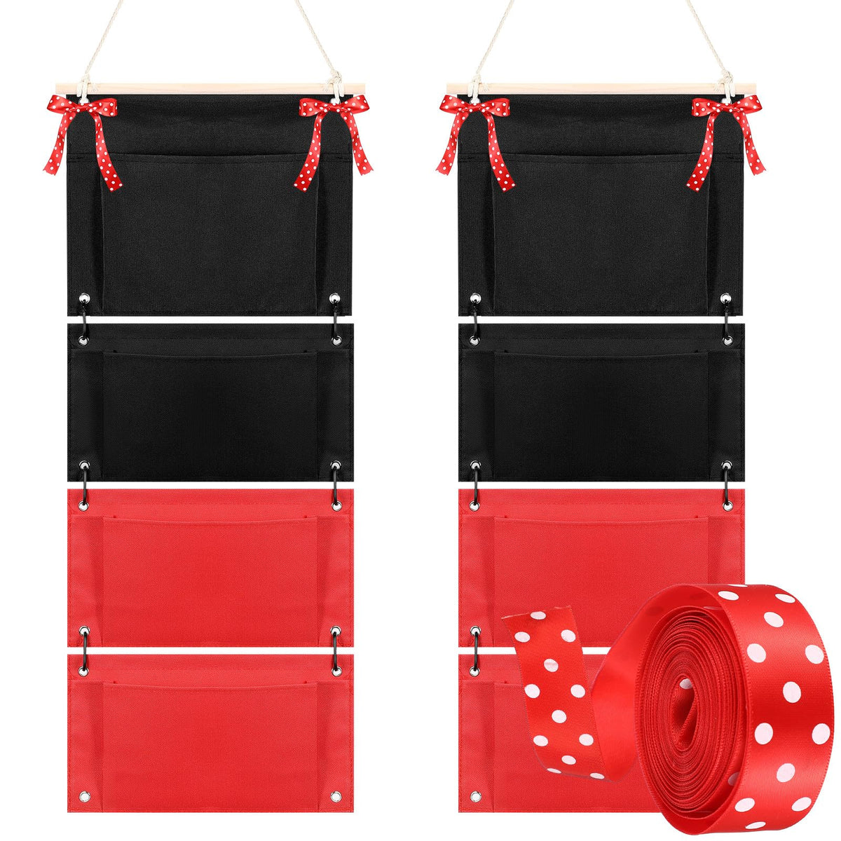 Yeyeplum fish extender double pack hanging bags with four pockets for cruise organization.