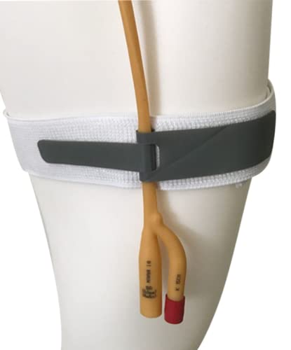 YEYSXSY catheter leg bag holder secured around the leg for steady comfort.