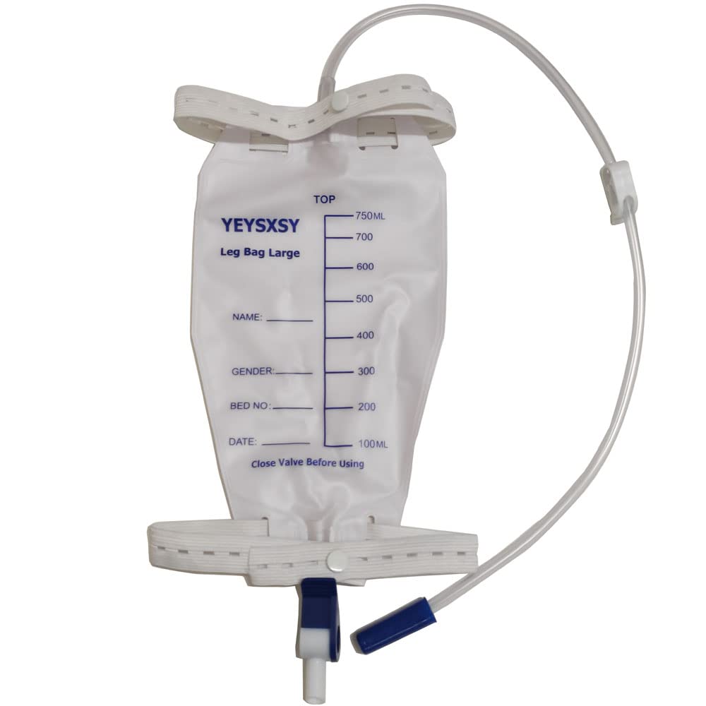 YEYSXSY urinary leg bag 750ml fits discreetly under clothing for daily mobility.