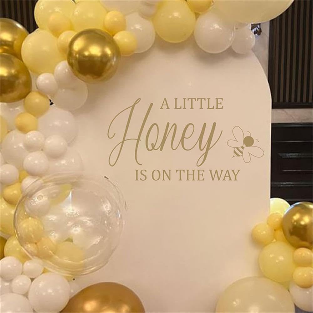 Yeysynana A Little Honey is on The Way baby shower wall sticker for easy decor