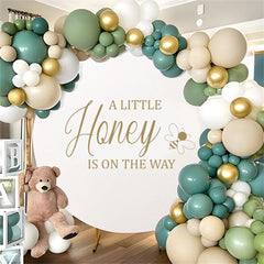 Yeysynana A Little Honey is on The Way sign wall detail with bee motif for gender reveal