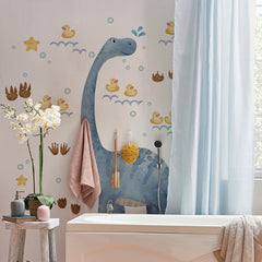 Yeysynana dinosaur footprints watercolor adds playful motion to nursery walls
